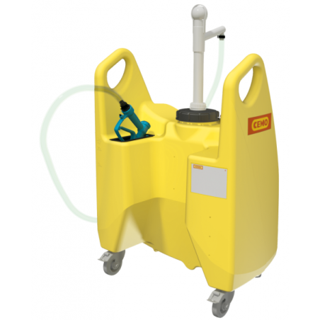 Carrito de riego agua 130 litros con bomba manual CEMO